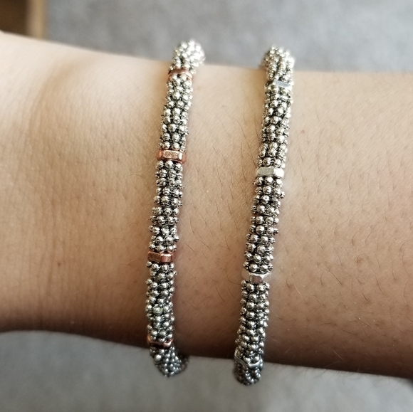 Ladies Two Tone Silver & Copper Beaded Bra… - Picture 13 of 13